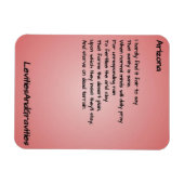 Magnet Flexible Aimant de cuisine poétique - Arizona (Horizontal)