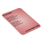 Magnet Flexible Aimant de cuisine poétique - Incompatible (Côté Droit)