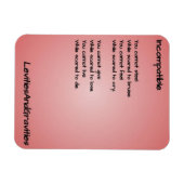 Magnet Flexible Aimant de cuisine poétique - Incompatible (Horizontal)