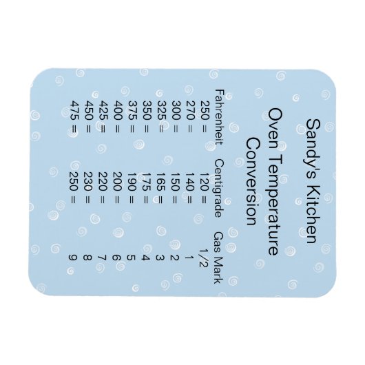 Magnet Flexible Aimant de cuisson de conversion de température ble (Horizontal)