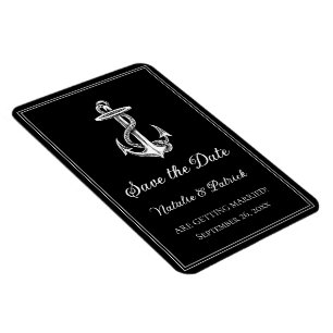 Magnet Flexible Aimant de date de sauvegarde d'ancre nautique noir