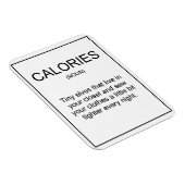 Magnet Flexible Aimant de définition de calories pour votre cuisin (Côté Droit)