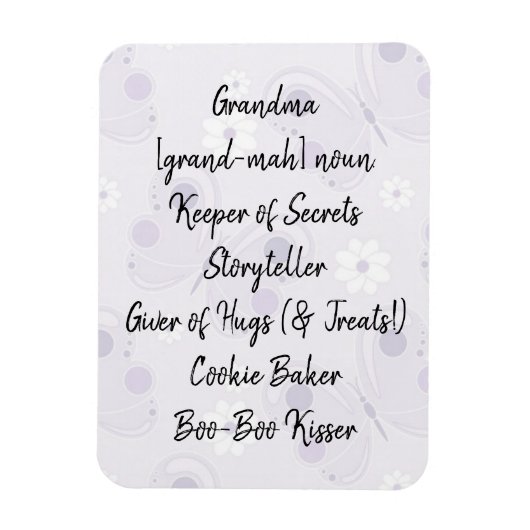 Magnet Flexible Aimant de définition de grand-mère (Vertical)