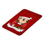 Magnet Flexible Aimant de dessin animé de fille de Noël (Côté Gauche)