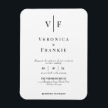 Magnet Flexible Aimant de Faire-part de mariage minimal<br><div class="desc">Design simple et élégant avec monogrammes. Parfait comme aimant !</div>