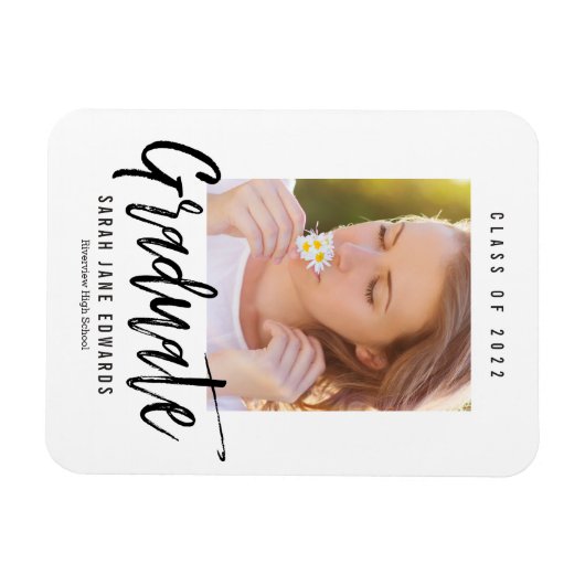 Magnet Flexible Aimant de Faire-part d'obtention du diplôme fièrem (Horizontal)