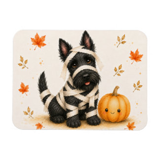 Magnet Flexible Aimant de Halloween Mummy Terrier Écossais Scottie