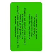 Magnet Flexible Aimant de haricot vert (Vertical)