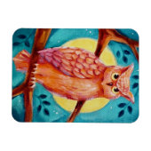 Magnet Flexible Aimant de hibou et de lune (Horizontal)