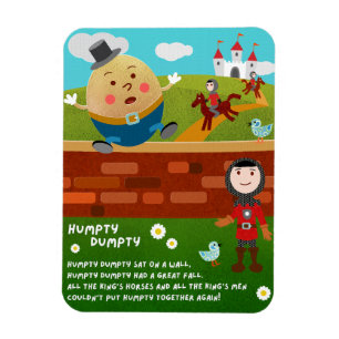 Magnet Flexible Aimant de la comptine Humpty Dumpty