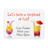 Magnet Flexible Aimant de la porte de croisière Boissons Cocktails (Horizontal)