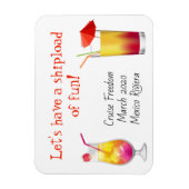 Magnet Flexible Aimant de la porte de croisière Boissons Cocktails (Vertical)