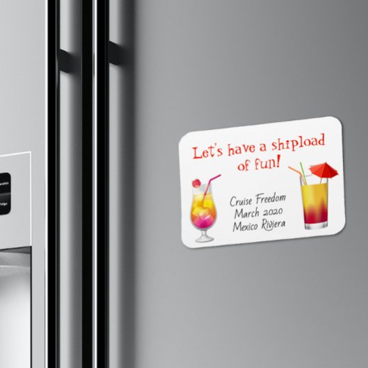 Magnet Flexible Aimant de la porte de croisière Boissons Cocktails