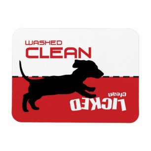 Magnet Flexible Aimant de lave-vaisselle chiot chien - Léché propr