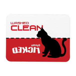 Magnet Flexible Aimant de lave-vaisselle de chat de Kitty - propre