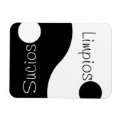 Magnet Flexible Aimant de lave-vaisselle espagnol propre (Horizontal)