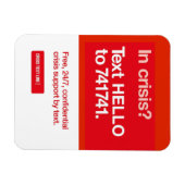 Magnet Flexible Aimant de ligne de texte de crise (Horizontal)