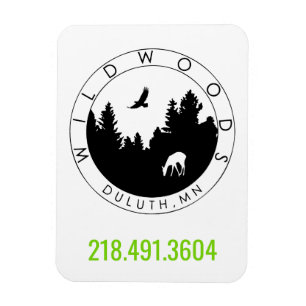 Magnet Flexible Aimant de logo de Wildwoods avec le numéro de