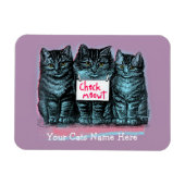 Magnet Flexible Aimant de mème de chat personnalisable 'Check Meow (Horizontal)