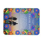 Magnet Flexible Aimant de Merci aux fleurs mexicaines (Horizontal)