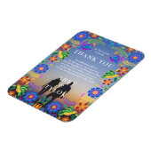 Magnet Flexible Aimant de Merci aux fleurs mexicaines (Côté Gauche)