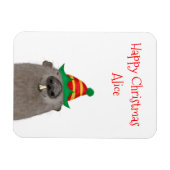 Magnet Flexible Aimant de Noël de marmotte de Noël personnalisé (Horizontal)