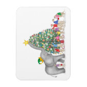 Magnet Flexible Aimant de Noël des éléphants mignons et des surica (Vertical)