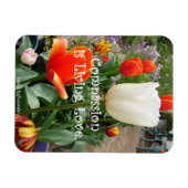 Magnet Flexible Aimant de photo de fleurs de citation de compassio (Horizontal)
