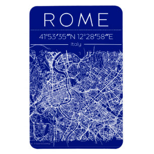 Magnet Flexible Aimant de plan de ville de Rome en plan directeur