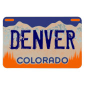 Magnet Flexible Aimant de plaque d'immatriculation bleu orange Den (Horizontal)