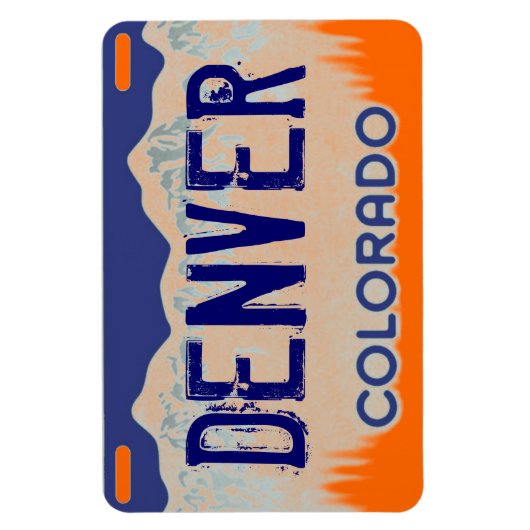 Magnet Flexible Aimant de plaque d'immatriculation bleu orange Den (Vertical)