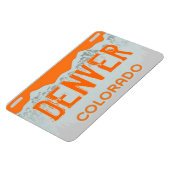 Magnet Flexible Aimant de plaque d'immatriculation orange Denver C (Côté Gauche)