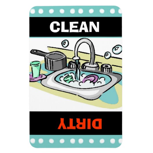 Magnet Flexible Aimant de plats propres/salés (Vertical)