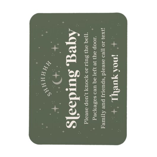 Magnet Flexible Aimant de porte de bébé dormant (Vertical)