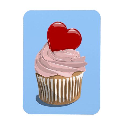 Magnet Flexible Aimant de prime de cupcake de la Saint-Valentin (Vertical)