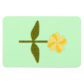 Magnet Flexible Aimant de qualité supérieure Fleur Jaune (Horizontal)