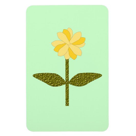 Magnet Flexible Aimant de qualité supérieure Fleur Jaune (Vertical)
