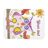 Magnet Flexible Aimant de qualité supérieure pour hibou rose pâle (Horizontal)