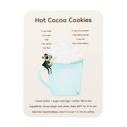 Magnet Flexible Aimant de recette de cookie au cacao chaud Eclipse (Vertical)