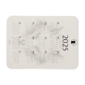 Magnet Flexible Aimant de réfrigérateur 2025 Calendrier (Horizontal)
