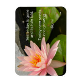 Magnet Flexible Aimant de Rumi avec fleur de Lotus rose (Vertical)