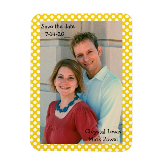 Magnet Flexible Aimant de sauvegarde de date avec bordure pointill (Vertical)