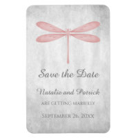 Aimant de sauvegarde de date de Libellule rose