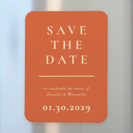 Magnet Flexible Aimant de sauvegarde de date moderne orange