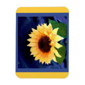 Magnet Flexible aimant de tournesol jaune et bleu (Vertical)