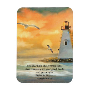 Magnet Flexible Aimant de verset biblique de coucher de soleil de