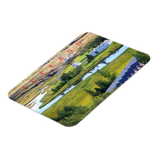 Magnet Flexible aimant de vue du parc national Islande Thingvellir (Côté Gauche)
