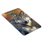 Magnet Flexible Aimant de Yellowstone Loup (Côté Droit)