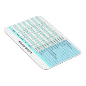 Magnet Flexible Aimant des ratios de cuisson (Côté Droit)