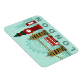 Magnet Flexible Aimant d'illustration mignon Londres (Côté Droit)
